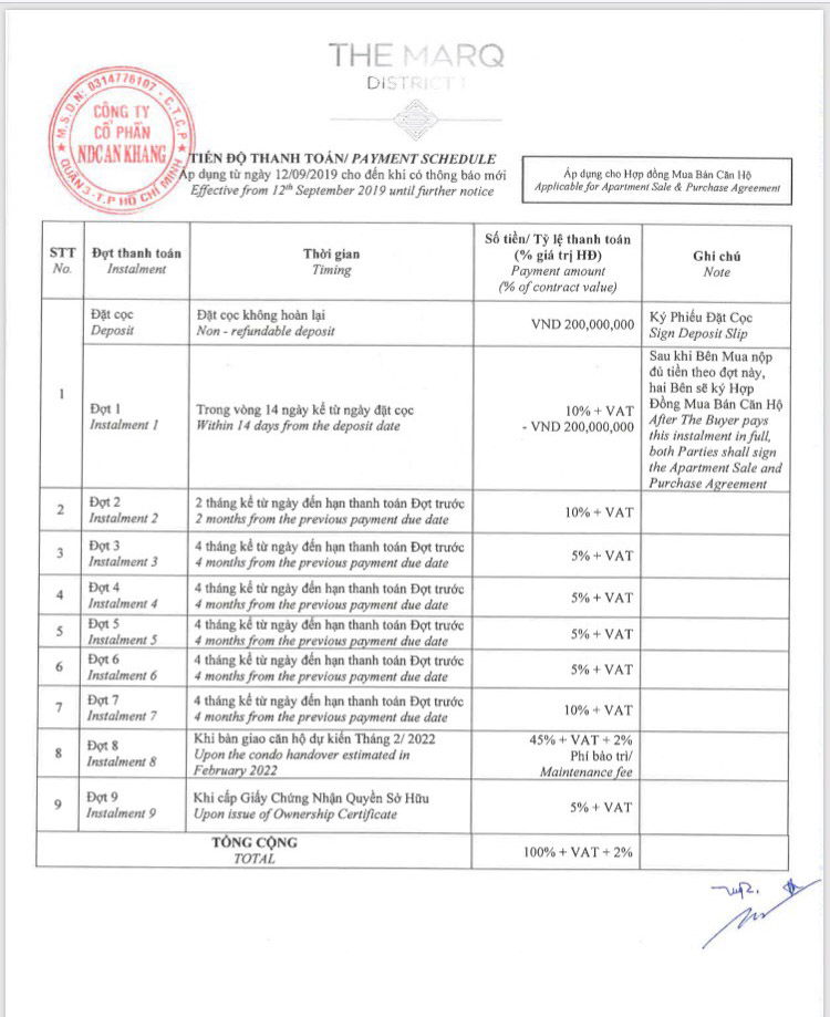 Chính sách thanh toán