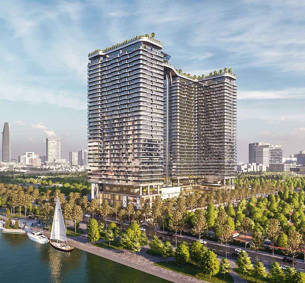 The River Thủ Thiêm lại được thiết kế theo phong cách kiến trúc phương Đông sang trọng kết hợp cùng với những đường nét tinh xảo pha nét hiện đại của phương Tây