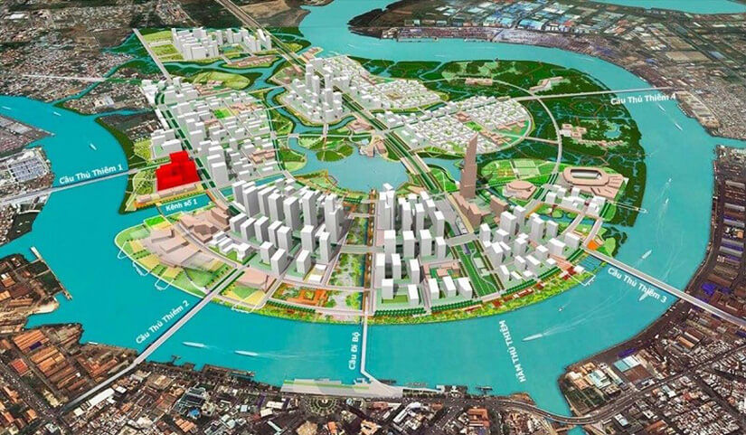 Vị trí căn hộ The River Thủ Thiêm Quận 2 