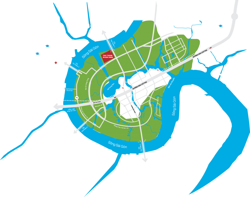 Mặt bằng quy mô dự án khu đô thị mới Thủ Thiêm 